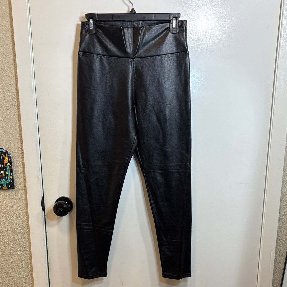 Black Faux Leather Leggings